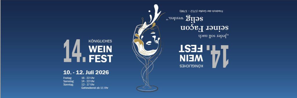 Wir vertreten Rheinhessen auf dem Königlichen Weinfest in Potsdam vom 10.-12. Juli 2026