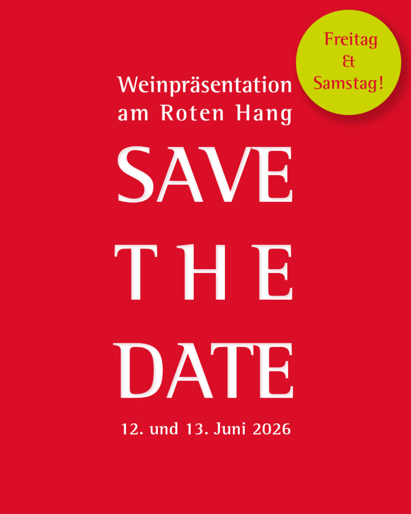 Save the Date Weinverkostung am Roten Hang in Nierstein 2026